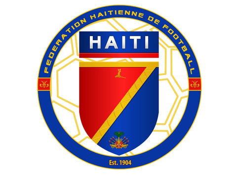 TEAM HAITI FOOTBALL STICKER 4" X 5"